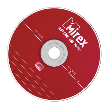 CD-R диск MIREX 48x 700 Мб / 80 мин ''HotLine'', SlimBox (тонкая коробка)