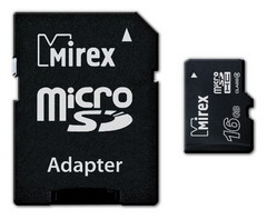   microSDHC 16 Gb MIREX lass 4