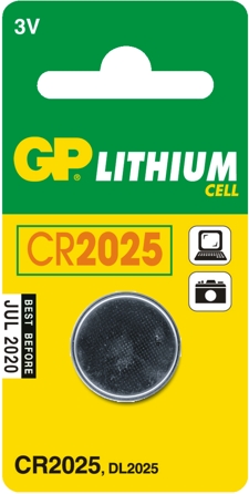Батарейка литиевая CR2025, GP