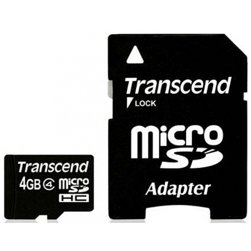 Карта памяти microSDHC 4 Гб Transcend Сlass 4