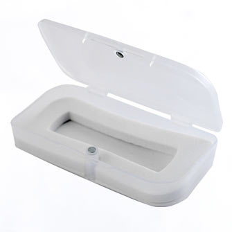 Коробка для флэш-дисков пластик прямоугольная, белый цвет
