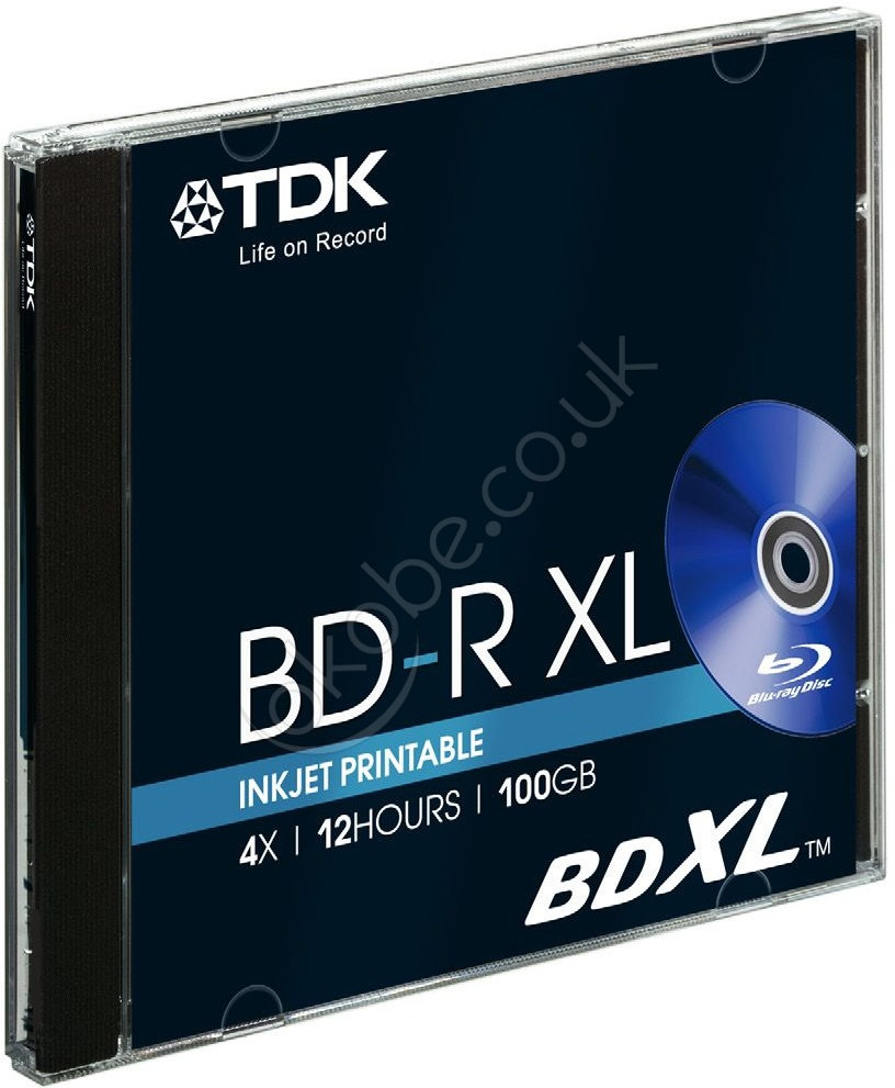 BD-R диск 3-ех слойный 100 Gb 4х TDK printable, в коробке BD-R диск 3-ех слойный 100 Gb 4х TDK printable, в коробке