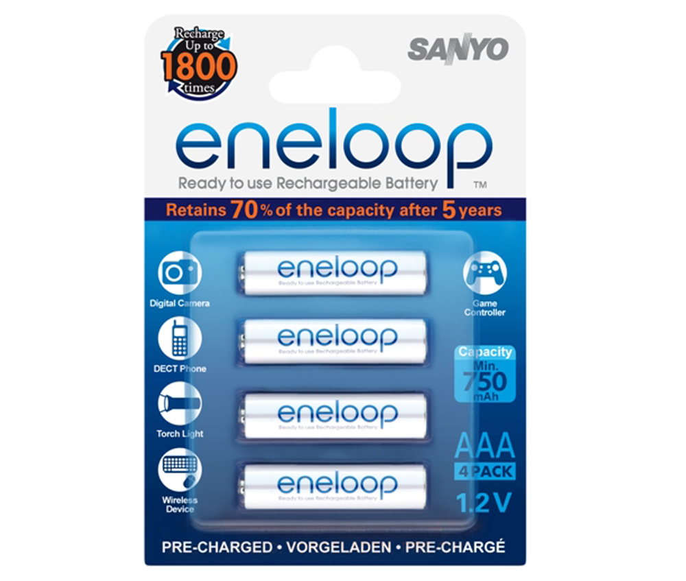 Аккумулятор HR03 (АAА) 800 mAh SANYO ''Eneloop'' Аккумулятор HR03 (АAА) 800 mAh SANYO ''Eneloop''