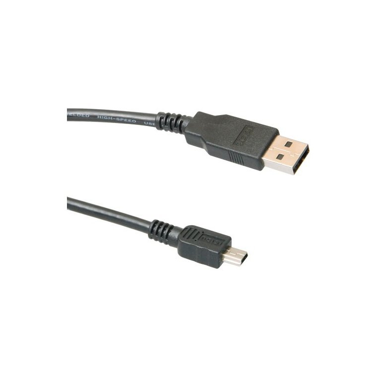 Кабель USB 2.0  A -> miniUSB, 1.8 метра, черный