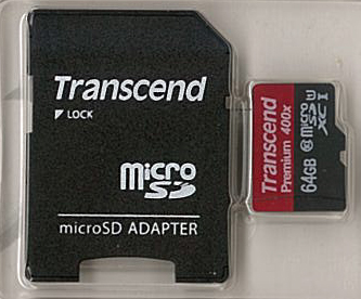 Карта памяти microSDXC 64 Гб Transcend Сlass 10 UHS1 400x ''Premium''