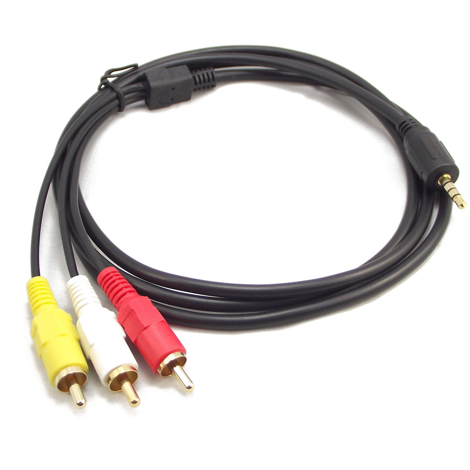 Аудио/видео кабель RCA x 3  -> miniJack(3.5mm) 4-ех контактный для видеокамер , 1.8/2.0 м
