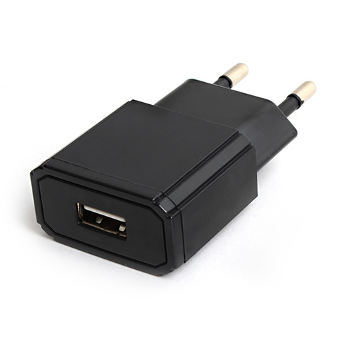 Зарядное уcтройство сетевое(220В) для USB, 1 порт, 2100 mA черный корпус