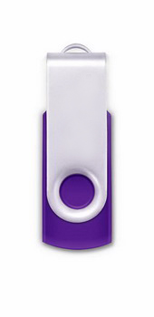Флэш-диск 8 Гб SWIVEL, фиолетовый. пластмассовый корпус, металлическая скоба