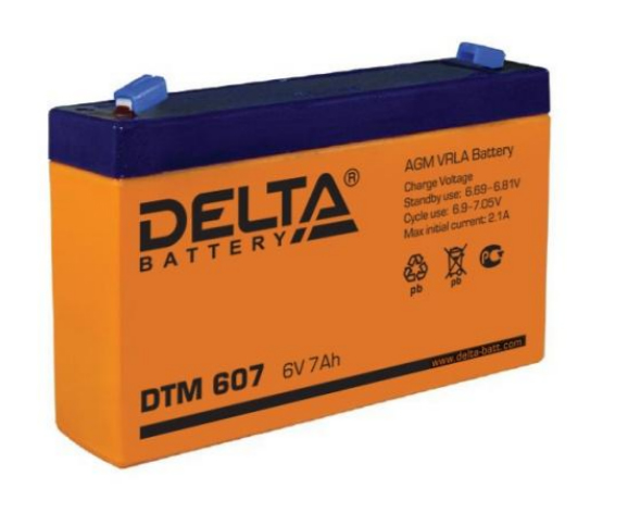 Аккумулятор свинцово-кислотный DELTA DTM 607 , 6В 7.0 Aч