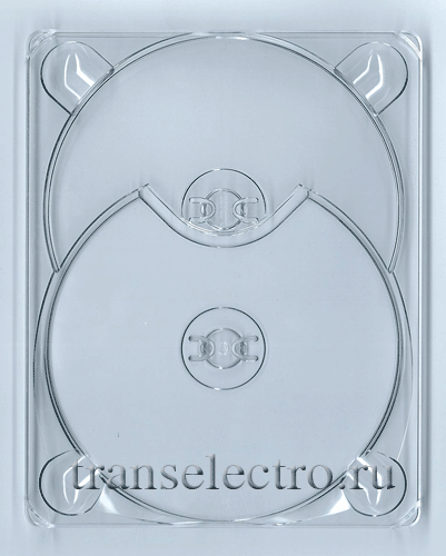 Дигитрей для 2-x Blu-Ray дисков, прозрачный Дигитрей для 2-x Blu-Ray дисков, прозрачный