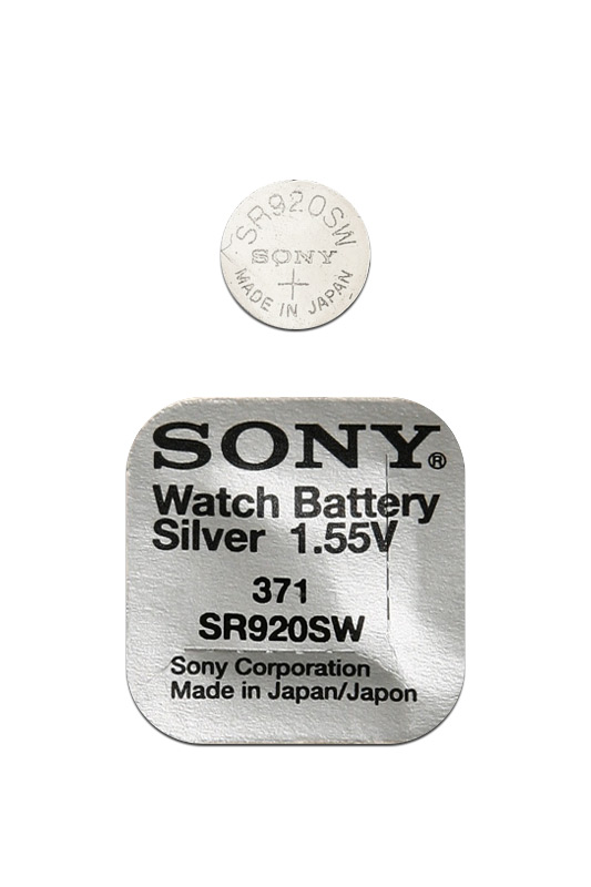 Батарейка часовая серебряно-цинковая SR920SW/371/SR69, SONY Батарейка часовая серебряно-цинковая SR920SW/371/SR69, SONY