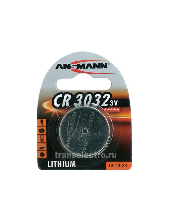 Батарейка литиевая CR3032, ANSMANN Батарейка литиевая CR3032, ANSMANN