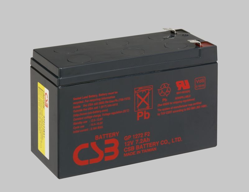 Аккумулятор свинцово-кислотный CSB GP1272 , 12В 7.2 Aч