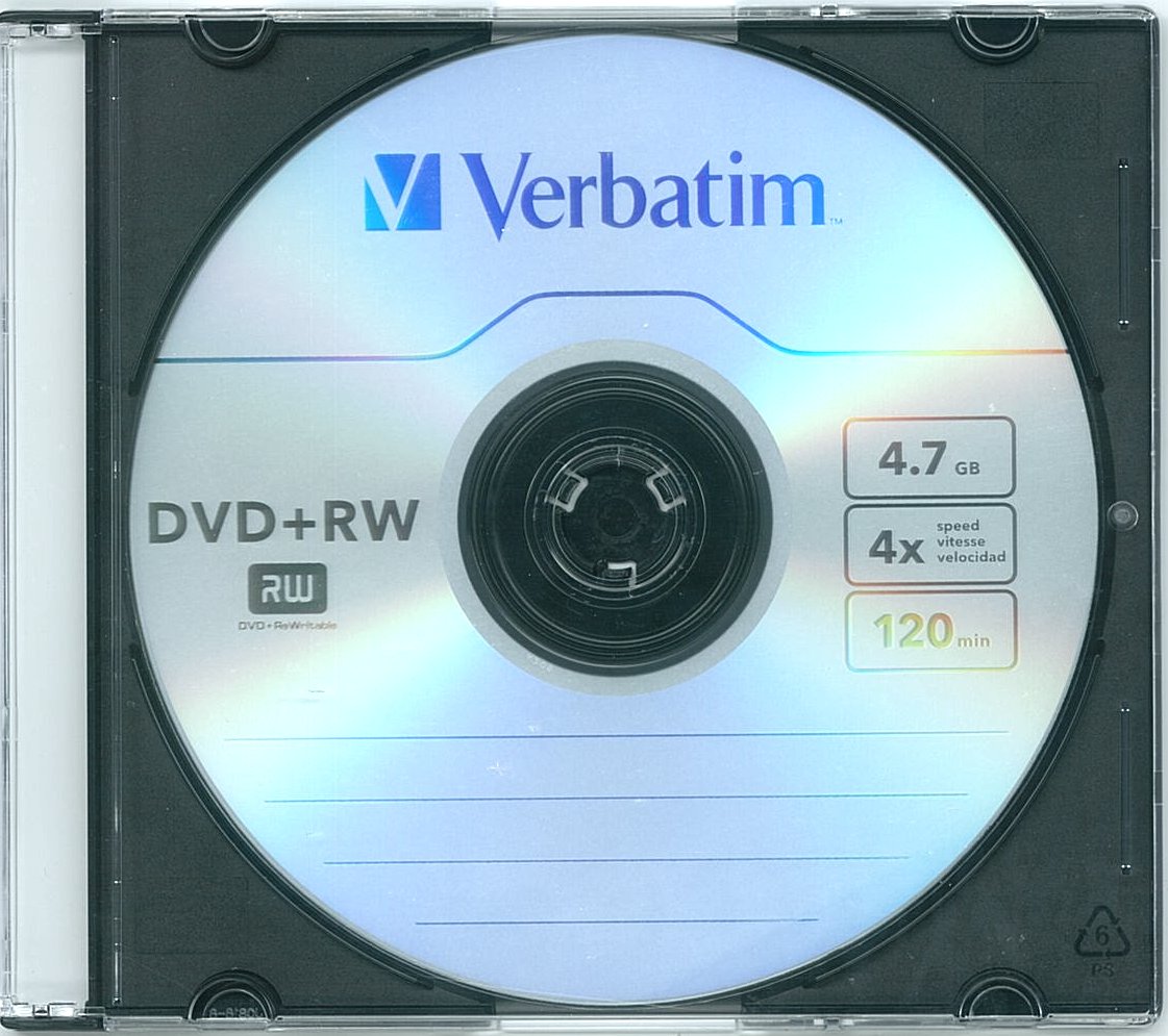 DVD+RW диск 4х VERBATIM 4.7 Гб SlimBox