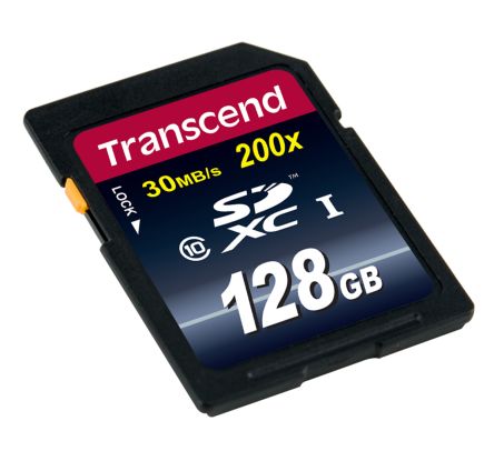 Карта памяти SDXC / Secure Digital eXtended Capacity 128 Гб Transcend Сlass 10