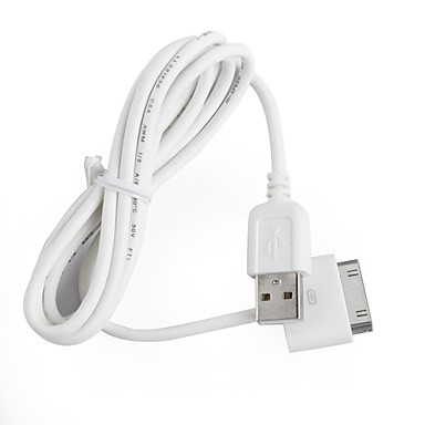 Кабель для Apple iPad, iPhone 30-pin -> USB, 1.0 м, белый