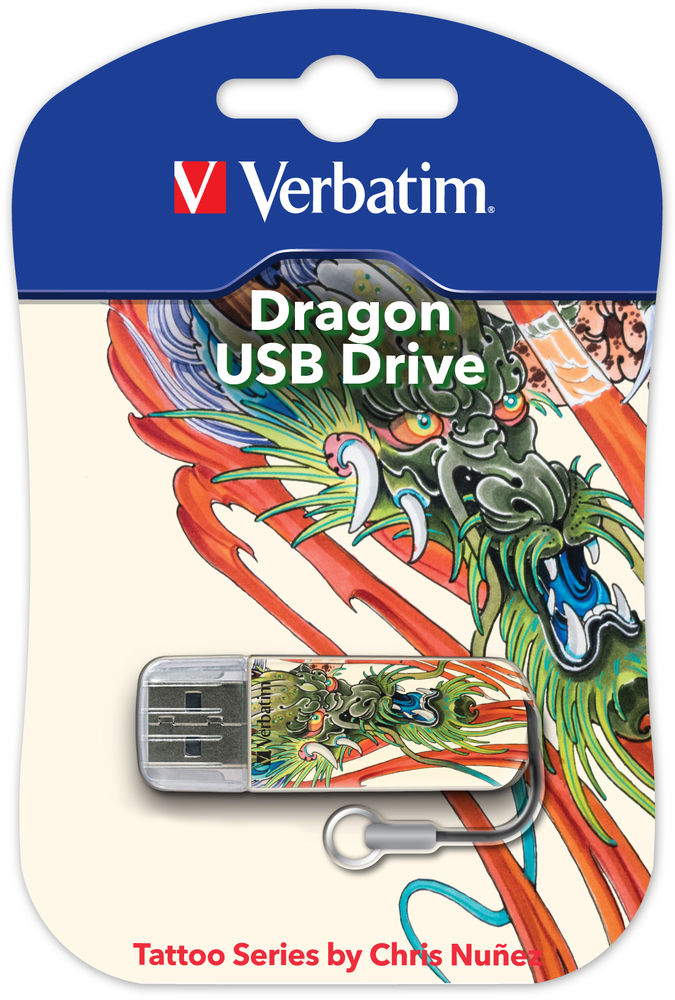 Флэш-диск 16 Гб Verbatim ''Tattoo Edition'' Dragon (Дракон)