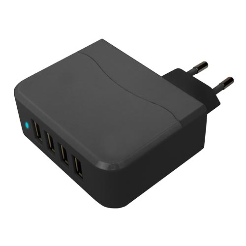 Зарядное уcтройство сетевое(220В) для USB, (4 порта по 1000 mA каждый) ROBITON  PowerBox2