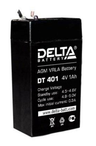 Аккумулятор свинцово-кислотный DELTA DT 401 , 4В 1.0 Aч