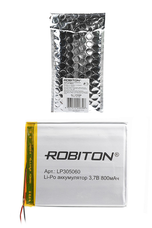 Литий-полимерный аккумулятор LP305060 3.7В 800мАч