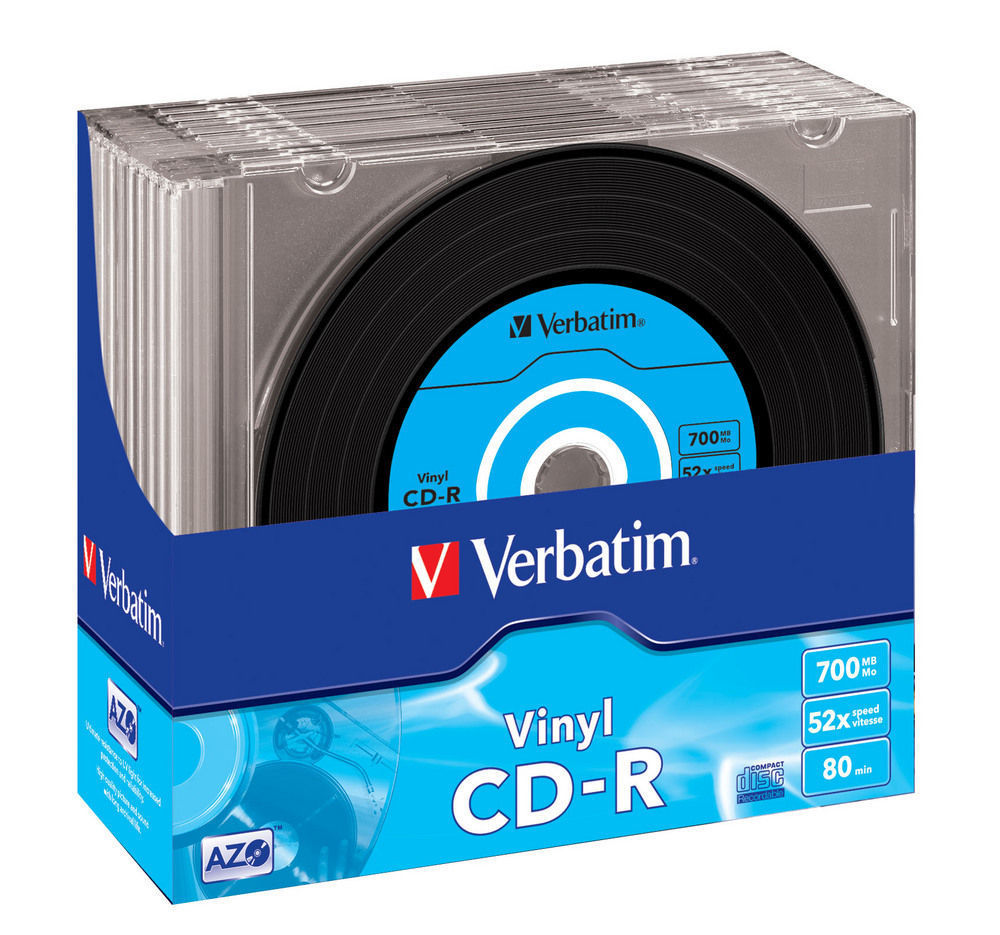 CD-R диск Verbatim  Data Vinyl 52x 700 Мб / 80 мин, SlimBox