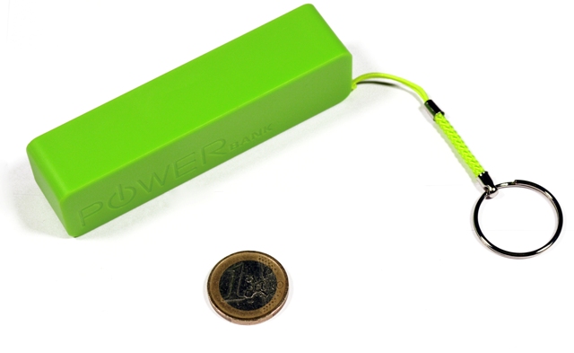 Внешний USB аккумулятор (Power Bank) - брелок KS-is KS-200 2200 мАh, зеленый