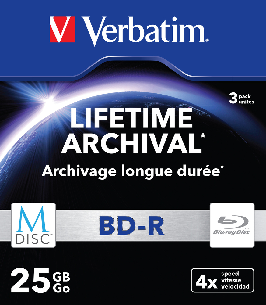 BD-R M-DISC диск 25 Gb 4х VERBATIM printable в Slimbox BD-R M-DISC диск 25 Gb 4х VERBATIM printable в Slimbox