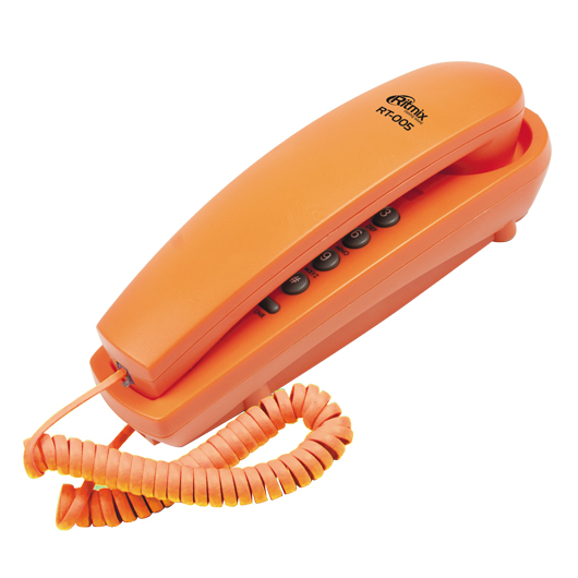 Стационарный проводной телефон Ritmix RT-005 оранжевый