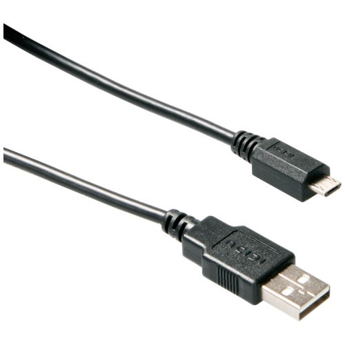 Кабель USB 2.0  A -> microUSB, 1.5 метра, черный