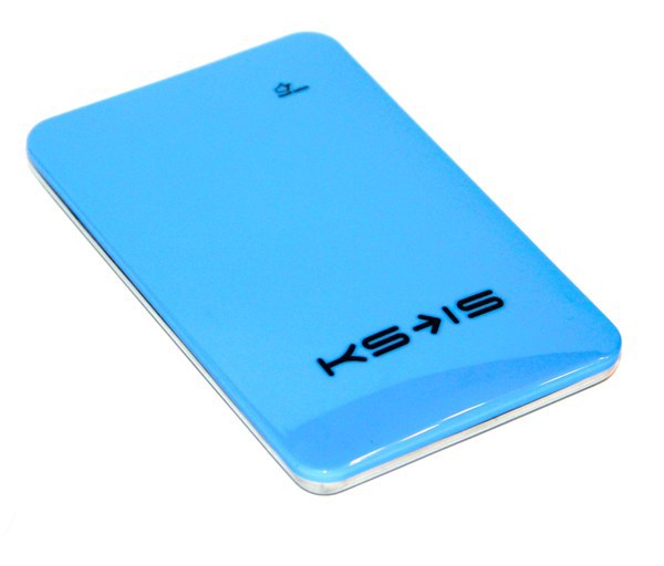 Внешний USB аккумулятор (PowerBank) KS-is KS-215 10000 mAh для портативной техники, голубой
