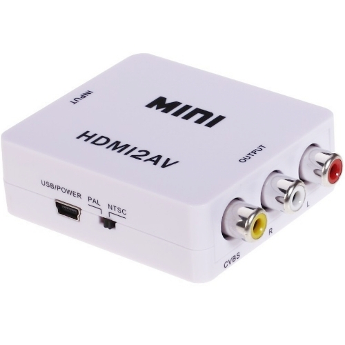 Видеоконвертер HDMI -> RCA, полный видео сигнал + стерео аудио