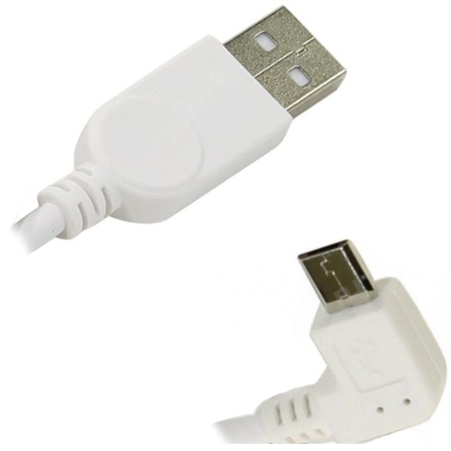 Кабель USB 2.0  A -> microUSB, угловой, 1.5 метра, белый