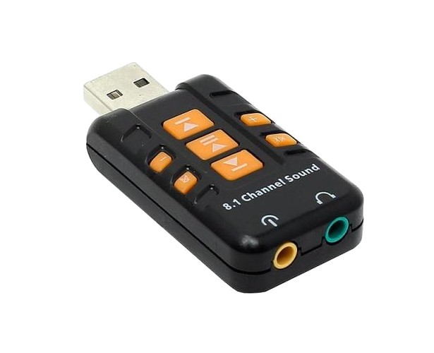 USB аудио, внешняя звуковая карта ORIENT AU-01PL, стерео, 3.5мм разъемы для микрофона и наушников,
