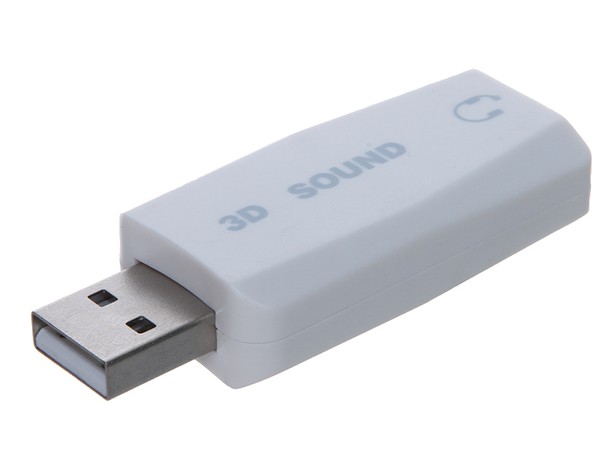 USB аудио, внешняя звуковая карта ORIENT AU-02W, стерео, 3.5мм 4-ех контанктный разъем для гарнитуры