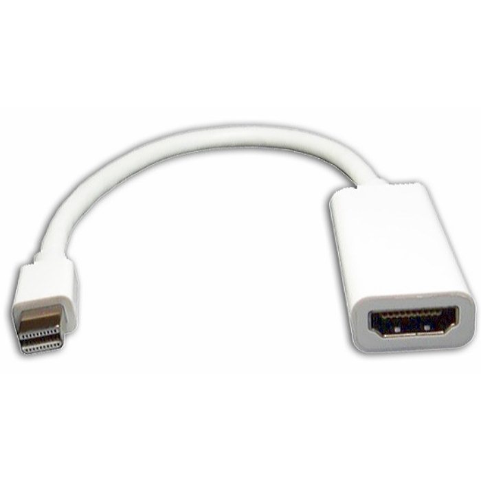 Кабель - адаптер, mini DisplayPort->HDMI 19F AP-015-A132 - 0.1 метра, белый