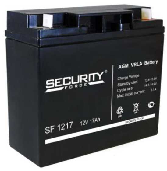 Аккумулятор свинцово-кислотный Security Force SF 1217, 12В 17.0 Aч