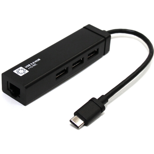 Адаптер USB 3.0 LAN 1Gbit c хабом USB на 3 порта 3.0 5Bites UA3C-45-05BK
