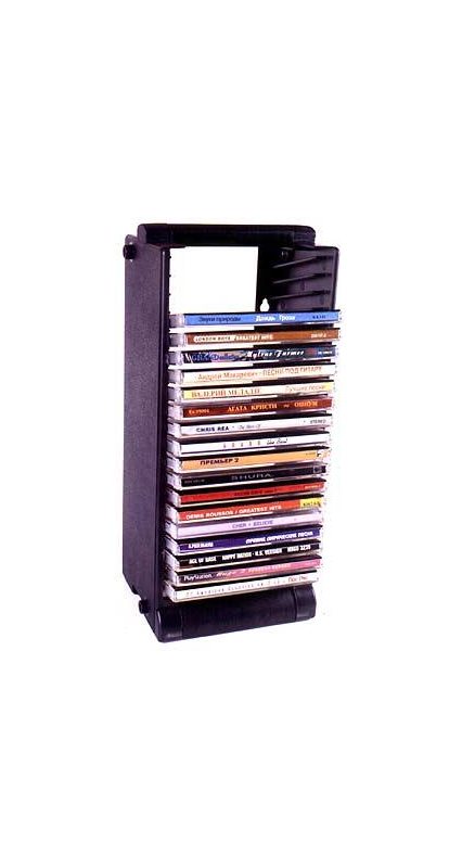 Стойка для дисков на 21 коробку JewelBox CD-21MT, сборная, чёрная