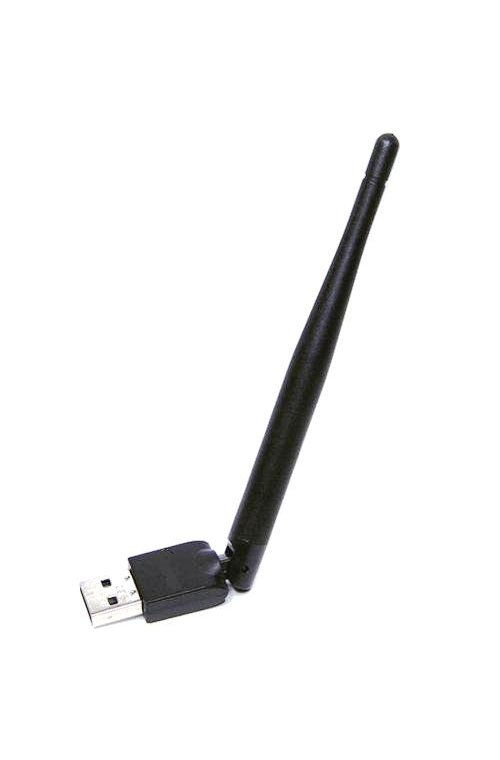 Адаптер USB Wi-Fi 802.11B/G/N 150 Мбит/сек для DVB-T2 ресиверов с поддержкой IPTV, с антенной, чипсет MediaTek MT7601