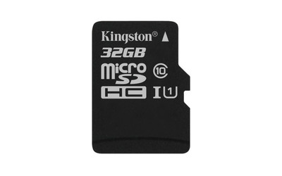 Карта памяти microSDHC 32 Гб KINGSTON Сlass 10 UHS 1,  R80W10