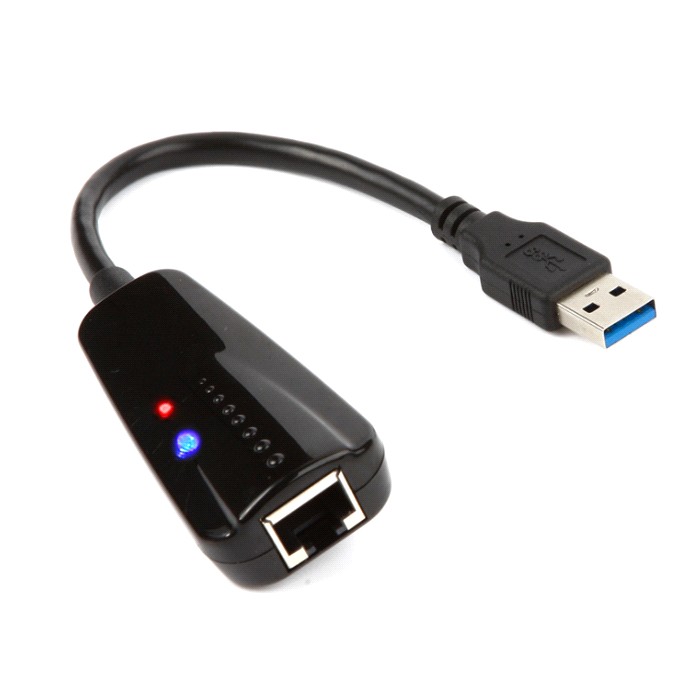 Внешняя сетевая карта, USB*3.0 LAN Ethernet адаптер, 10/100/1000 Мбит, Orient U3L-1000, RTL8153 - чёрный