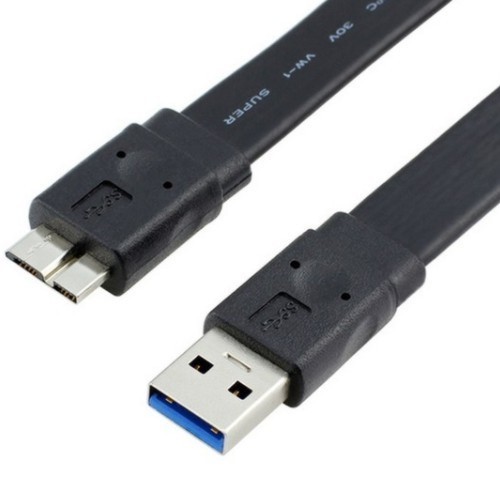 Кабель USB 3.0  A -> microUSB, плоский, 0.5 м
