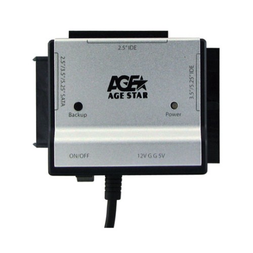 Адаптер USB 2.0 to SATA & IDE HDD/DVD AgeStar FUBCA, внешний БП 5/12В