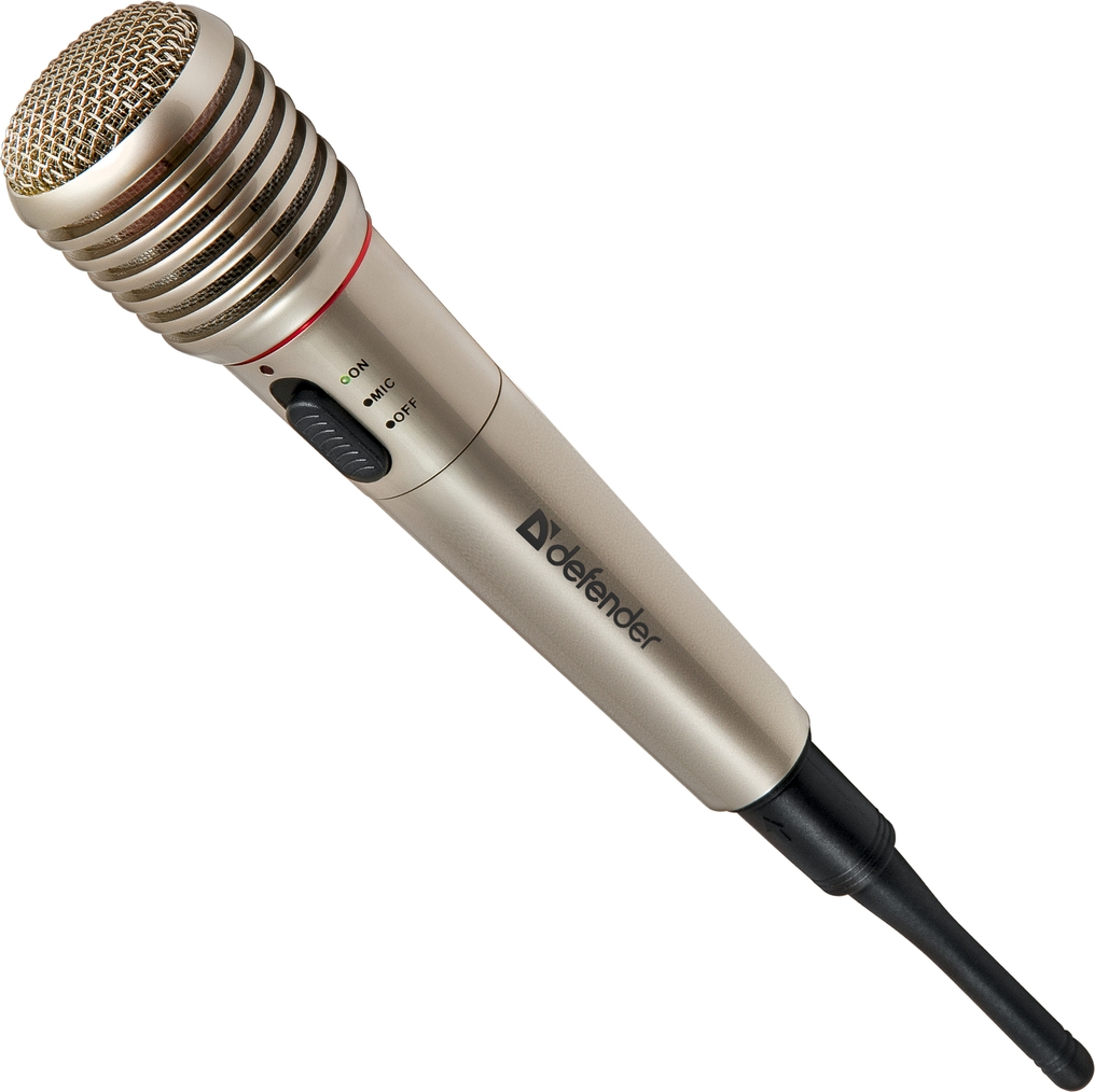 Микрофон вокальный , беспроводной, дальность 15м, Defender Mic-140