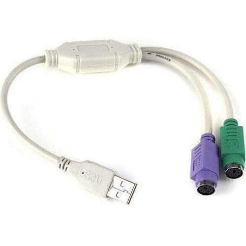 Переходник USB Am - PSf два гнезда, кабель - 0.2 метра