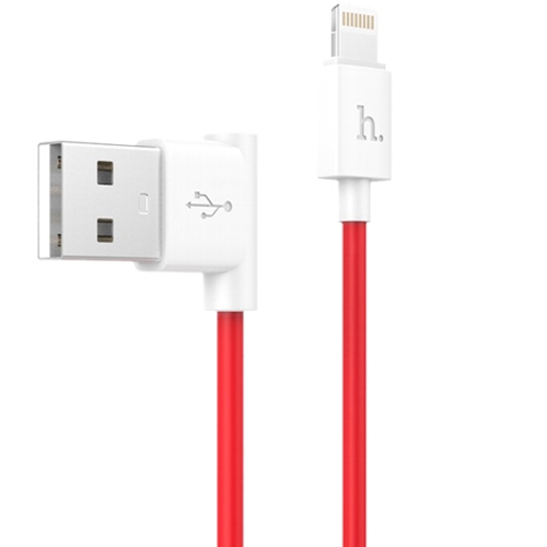 Кабель для Apple iPad, iPhone 8-pin (Lightning) -> USB, 1.2 м, ток 2.1 A угловой USB разъем,