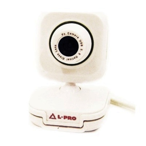 Веб-камера L-Pro 132-1407, сенсор 0.3 МП, микрофон, usb - белый цвет