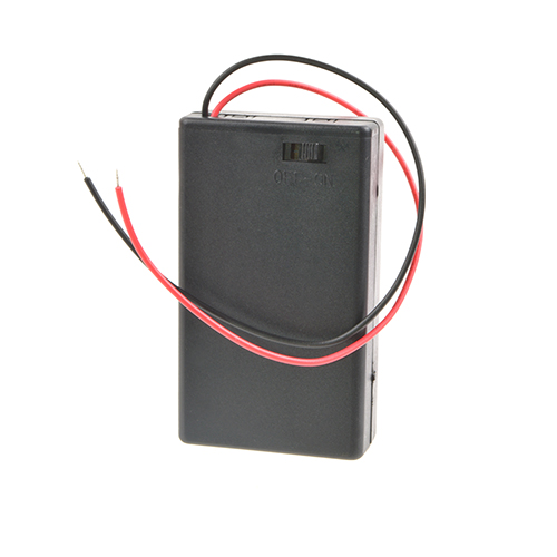 Батарейный отсек закрытого типа для батарей и аккумуляторов типа AAA на 3 шт c проводами и выключателем