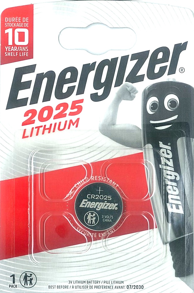   CR2025, ENERGIZER