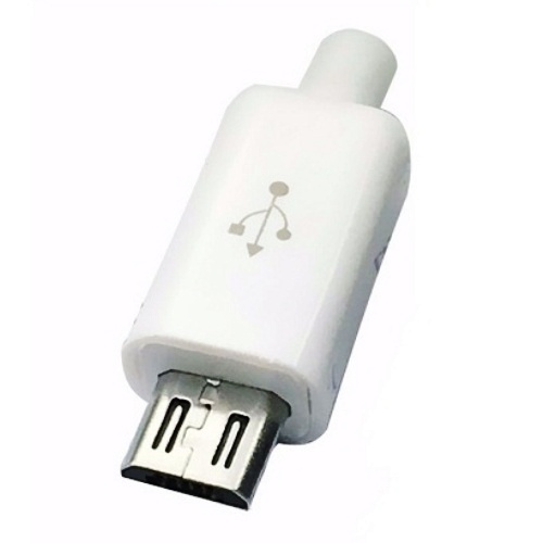 Штекер USB 2.0 тип micro-B шт, разъем под пайку на кабель